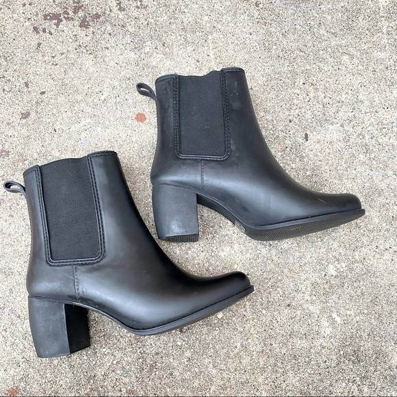 Jeffrey Campbell Hurricane Chunky Heel Rain Boots - Picture 3 of 5